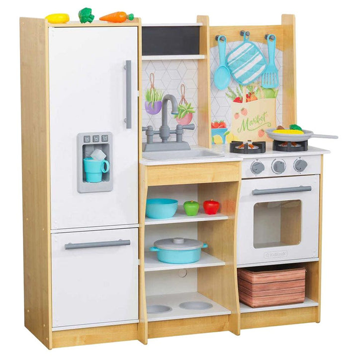 KidKraft, Fresh Harvest kitchen, wooden play kitchen, pretend kitchen set, kids kitchen toy, Toyzinn, KidKraft UAE, roleplay kitchen, imaginative play