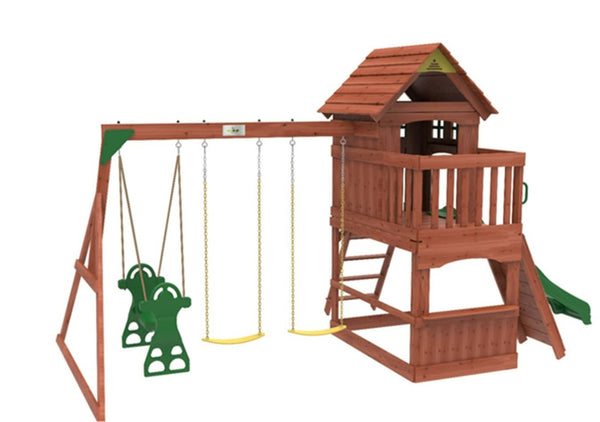 Wooden outdoor playset UAE, swing and slide set, outdoor swing set, wooden swing set, المراجيح ومجموعات اللعب’ شراء بلايست أوستن الإمارات , مجموعة ألعاب خارجية للأطفال الإمارات