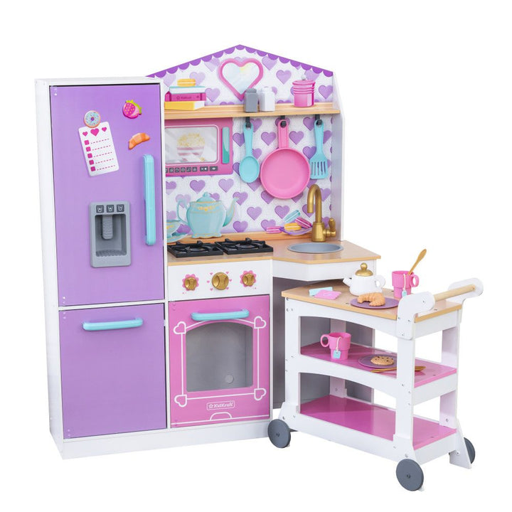 KidKraft, Snack Time Cart, play kitchen, kids kitchen set, pretend play, wooden play kitchen, Toyzinn, KidKraft UAE