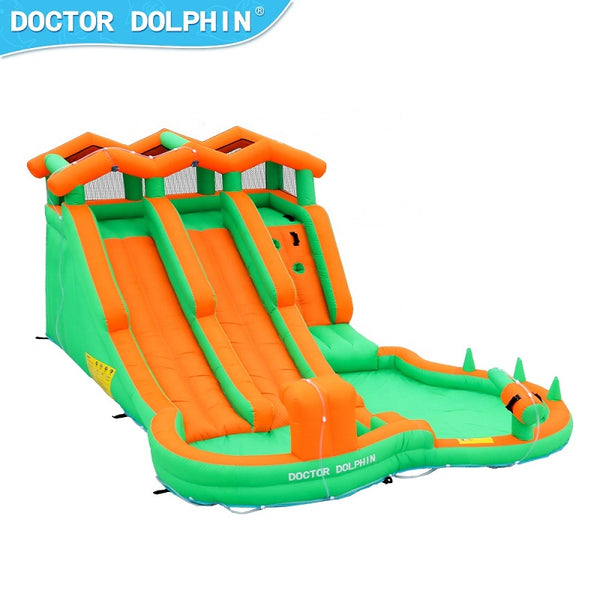 Inflatable Water Park with 2 Giant Slides Kids  Splash Play Center Durable for Backyard Fun - Toyz Inn