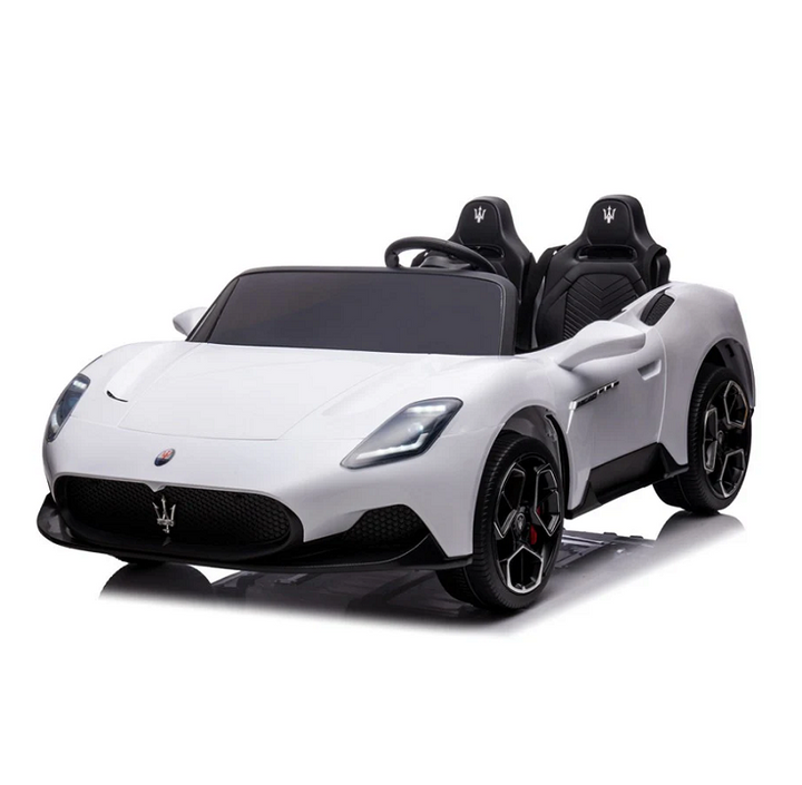 Gambol Maserati ride on car, white kids electric car, 24V ride on car, 4x4 kids car, two seater ride on toy