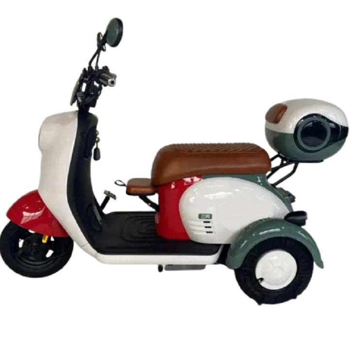 Gambol Vespa trike, electric trike scooter, 48V kids scooter, parent child ride