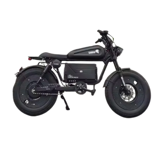 Gambol Black Warrior, fat tyre motorbike, Harley-style bike, 48V electric bike, 15Ah motorbike, Toyzinn, kids ride-on, electric Harley bike