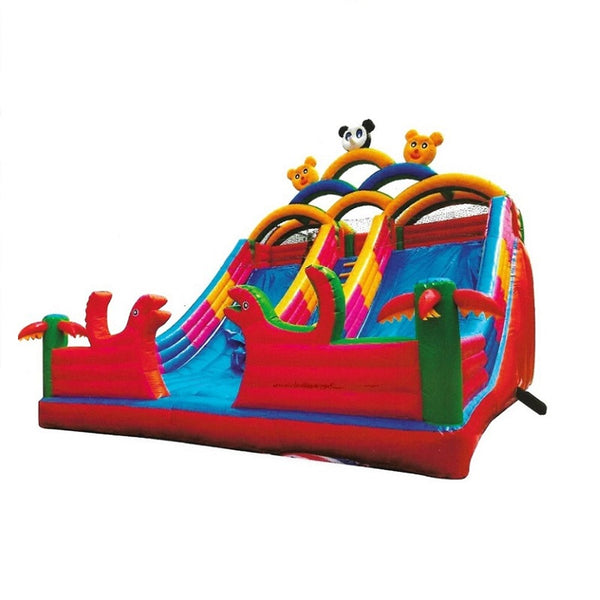 bouncy castle, inflatable slide, kids bouncy castle, jungle bear bouncer, outdoor play toy, party inflatables