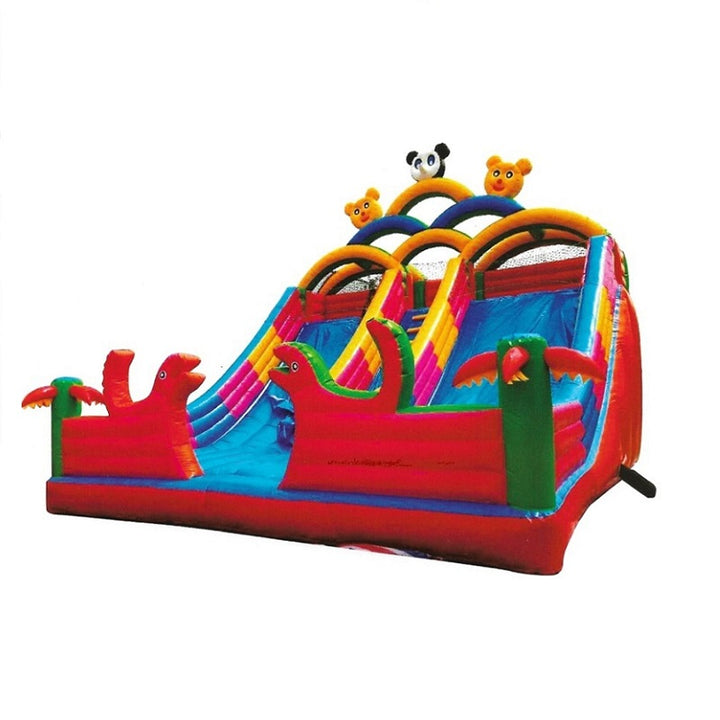 bouncy castle, inflatable slide, kids bouncy castle, jungle bear bouncer, outdoor play toy, party inflatables