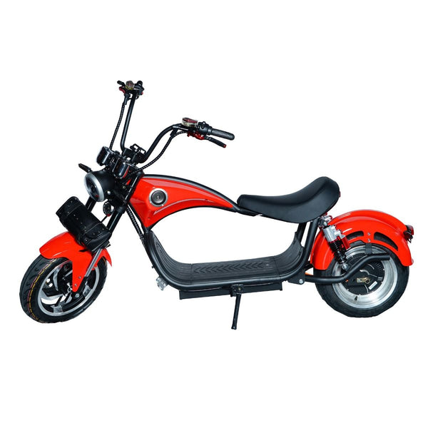 Gambol X1 motorcycle, electric Harley bike, Coco Harley X1, red electric motorcycle, Toyzinn e-bike, Harley-style e-motorcycle, electric scooter