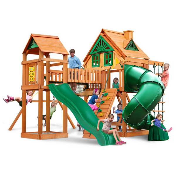 PlayNation - ADELADE WILDERNESS GYM Swing Set Treehouse Roof