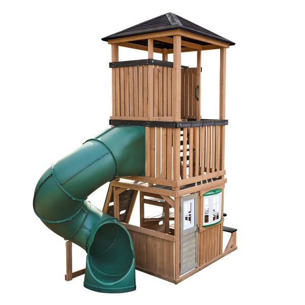 KidKraft Panorama Tower, playhouse for kids, outdoor playhouse, wooden playhouse, Toyzinn toys, kids backyard play, modern playhouse, pretend play