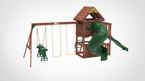 Wooden outdoor playset UAE, swing and slide set, outdoor swing set, wooden swing set, المراجيح ومجموعات اللعب’ شراء بلايست أوستن الإمارات , مجموعة ألعاب خارجية للأطفال الإمارات
