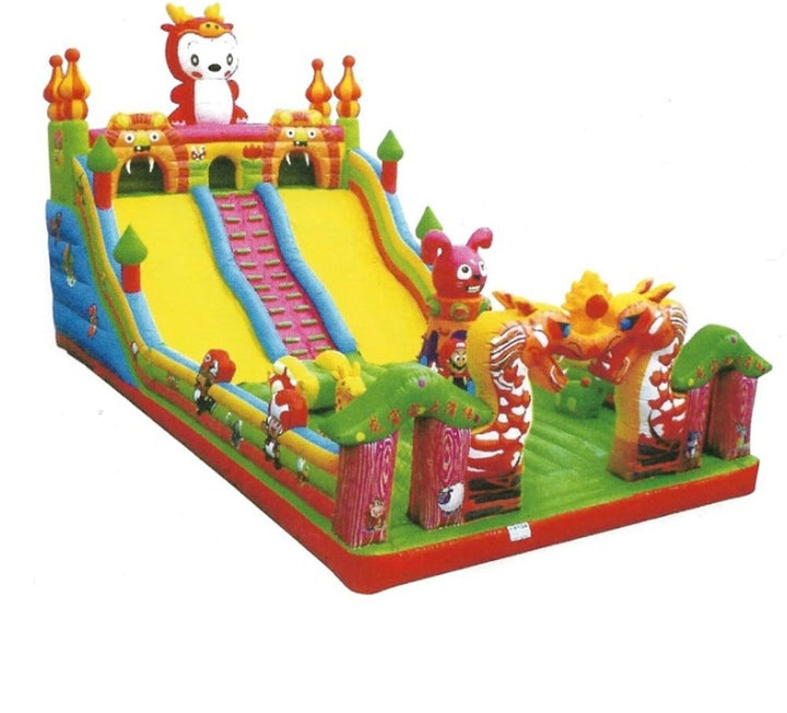 Gambol inflatable castle, jungle inflatable park, inflatable slides UAE, kids bouncy castle