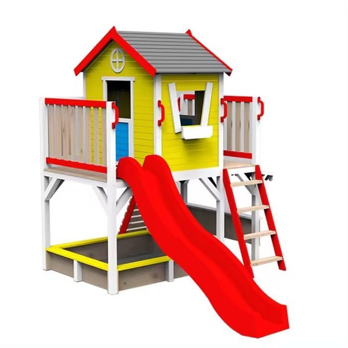 Wooden Playhouse, Kids Wooden Playhouse, Playhouse with Slide, Outdoor Playhouse بيت لعب خشبي, بيت خشبي للأطفال, منزل ألعاب مع منزلق, بيت ألعاب خارجي, منزل خشبي مع زحليقة, مجموعة ألعاب خشبية